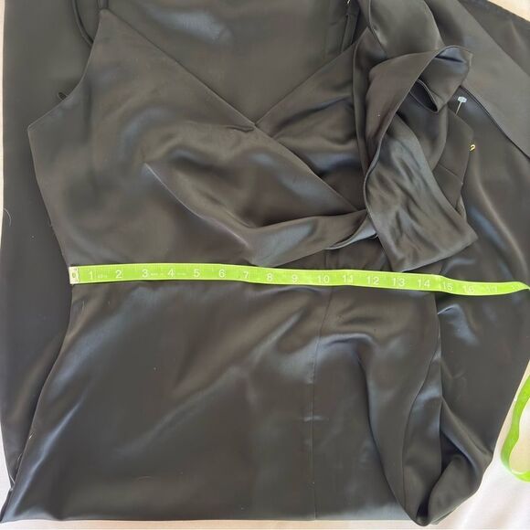 CHELSEA28 Side Tie Satin Dress in Black Size Small NEW - Picture 14 of 15